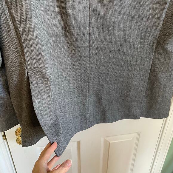 Jos. A. Bank 100% Wool Blazer Sport Coat Traveler Tailored Fit Gray Sz 46R - Picture 5 of 13